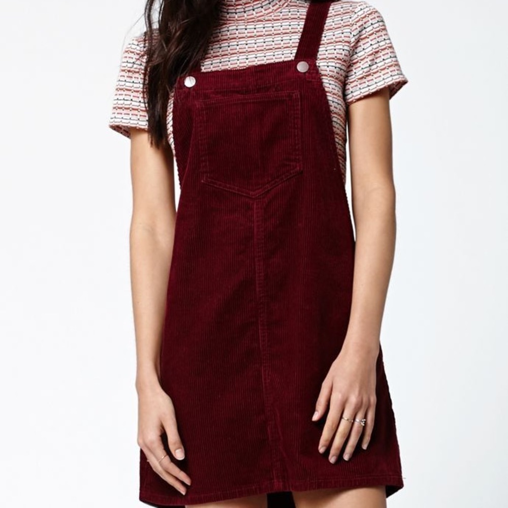 Maroon Kylie and Kendall Overall Dress